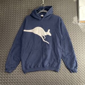 Down Under Kangaroo Australia Navy Blue Outback Hoodie Pullover‎ Sweater Men's M